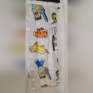 Minecraft Plush Throw Blanket 50x70 Kids Gaming Soft Gray